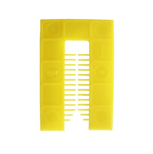Broadfix Medium Square End Shims Yellow 1mm